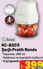 KİWİ KC-8203 ŞARJLI PRATİK RONDO